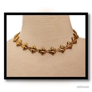 Coro Antique Retro Leaf Choker